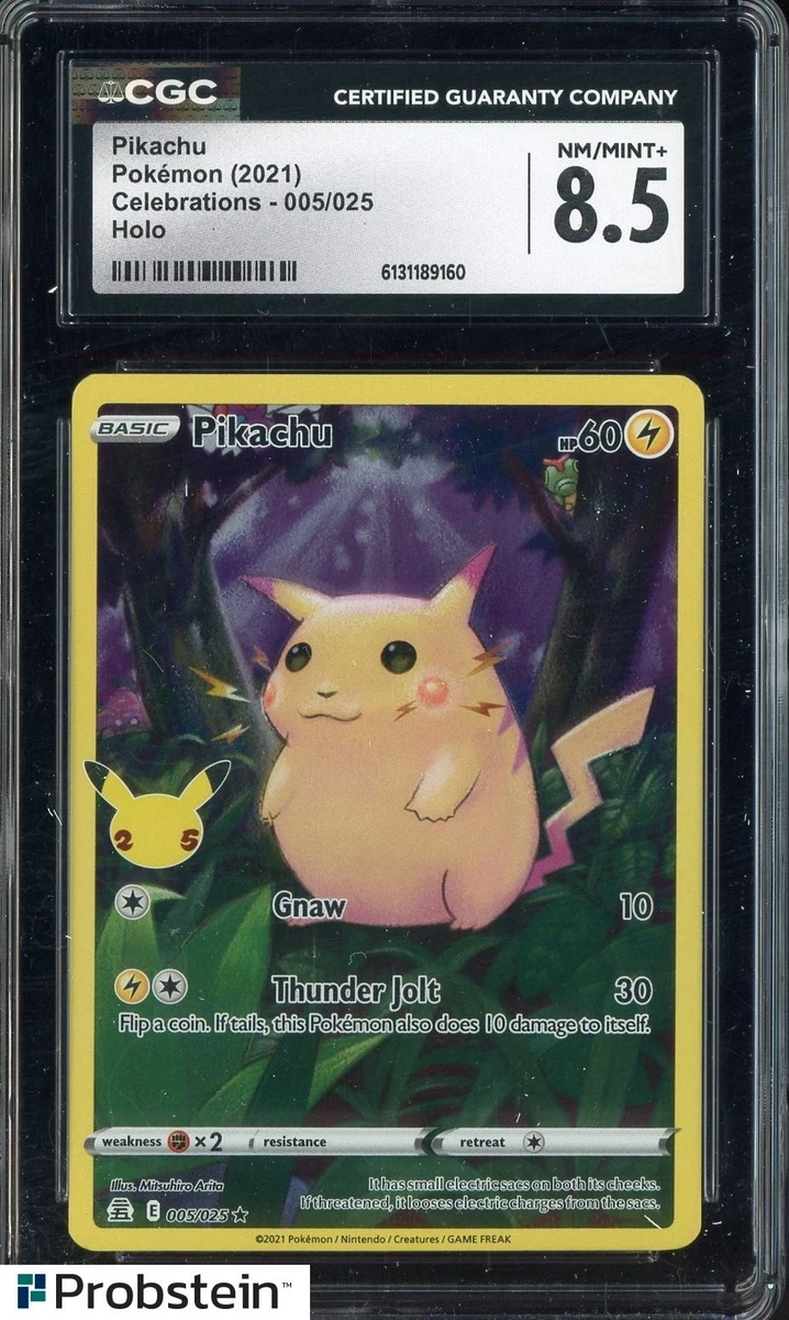 Pokémon TCG 8.5 Graded Pikachu Individual Collectible Card Game