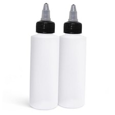 Twist Top Applicator Bottles, Squeeze 2 OZ Empty Plastic Bottles, Refillable,