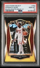 2020 Select Basketball Kendrick Nunn Black White Gold 1/1 PSA 10