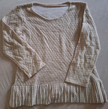 Damen Strickpullover beige Gr. M Rundhals Nor...