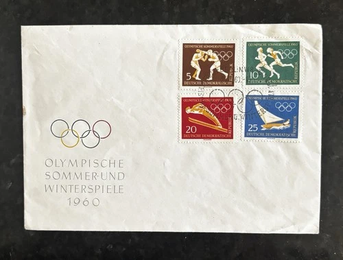 D.D.R. (EAST GERMANY) FDC SUMMER AND WINTER OLYMPICS SC#488-491 UA