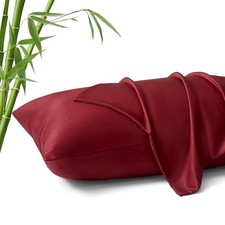 Standard Pillow Cases Set of 2, Standard 20"x26" -Pack of 2 12- Burgundy