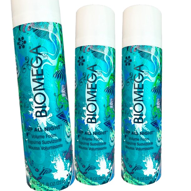 Aquage Biomega Up All Night Volume Hair Foam 8 oz - Pack of 