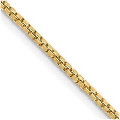 10k Solid 1.3mm Box Chain Necklace 5.4g Mens Womens