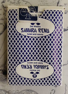 Del Webb's Sahara Reno Hotel & Casino NV Playing Card Deck Blue Bee