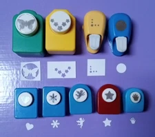 Lot Of 9 Assorted Scrapbooking/Crafting Paper Hole Punches-Mixed Brands (2 Carl)
