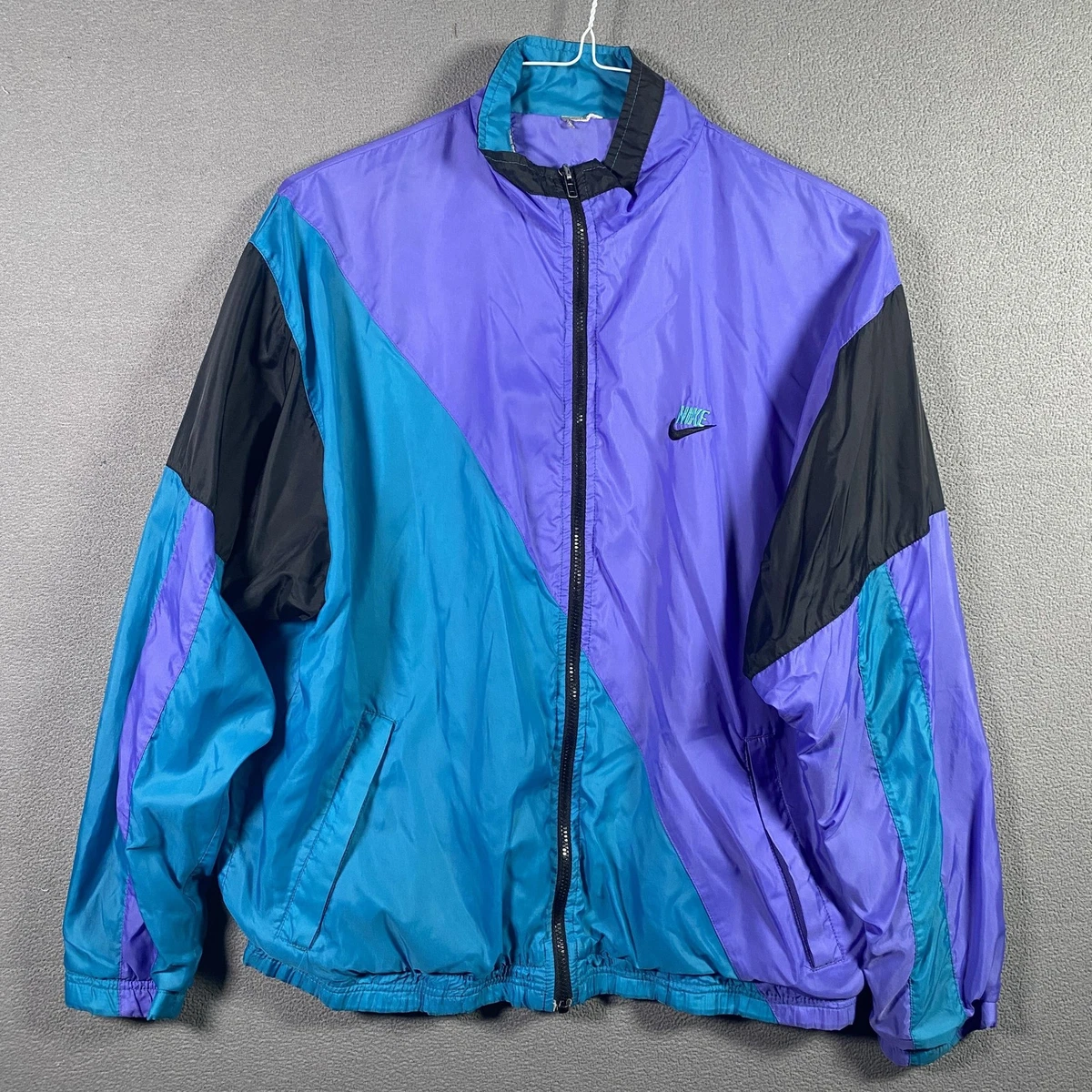 VTG Nike Jacket Nice Guy Eddie Windbreaker Mens M Colorblock 90s