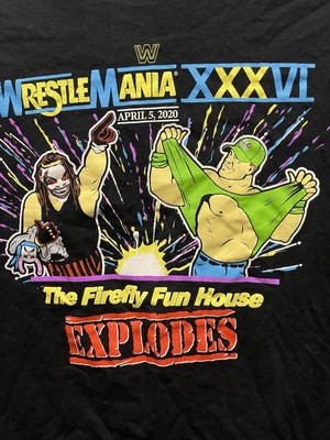 Wrestlemania Firefly Funhouse Explodes The Fiend Vs John Cena Shirt Size L
