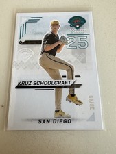 2025 Panini Prospects Edition Kruz Schoolcraft FOTL Teal /49 No24