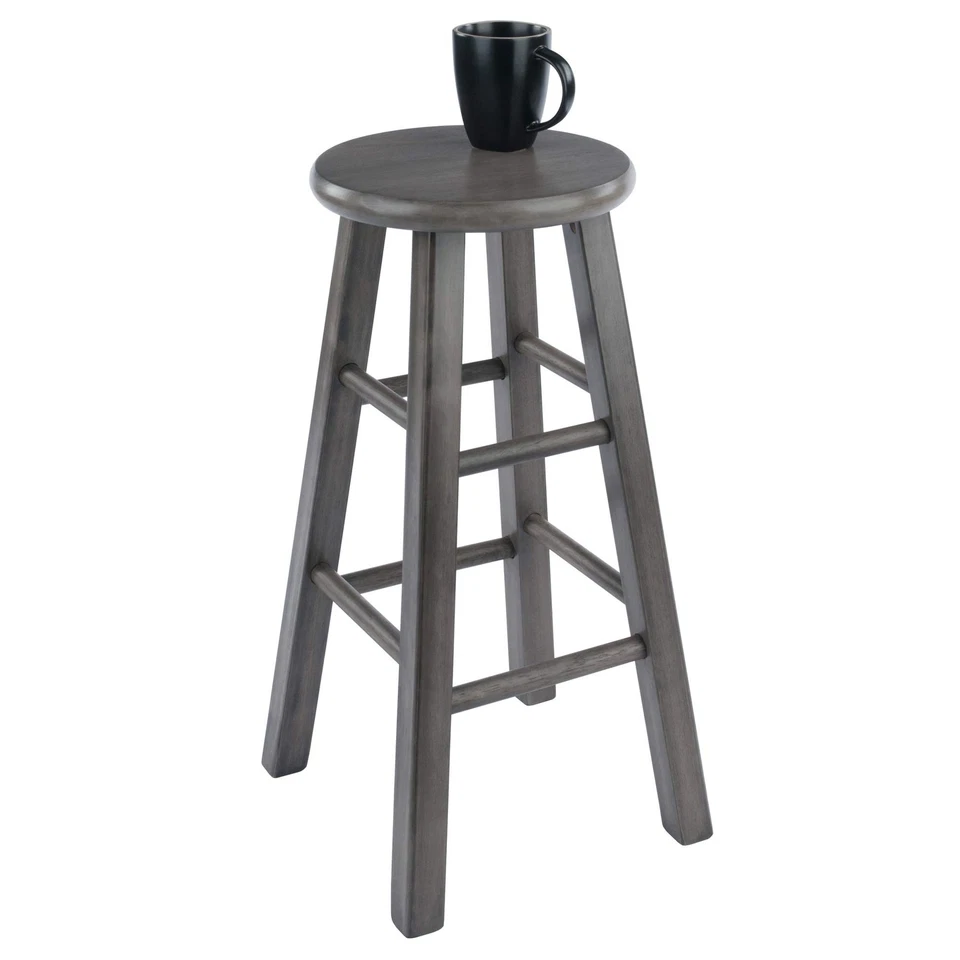 Winsome Wood Ivy Square Leg Counter Stool Rustic Gray 24" - Image 2 of 4