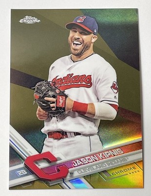2017 Topps Chrome Baseball Cleveland Indians Jason Kipnis Gold Refractor /50  