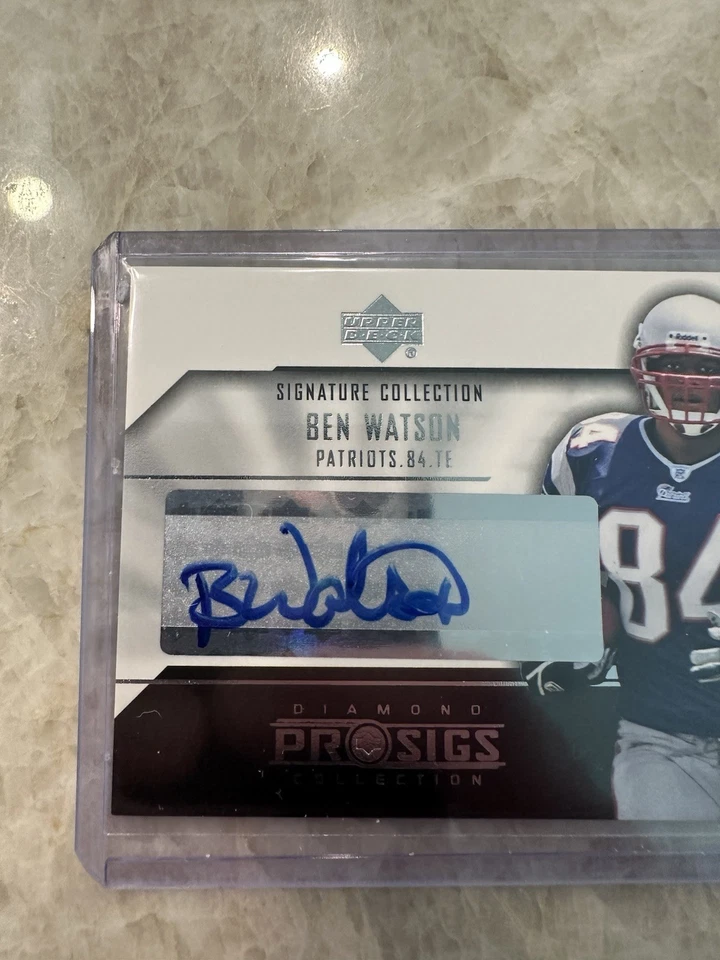 Ben Watson #SC-BW 2004 UD Diamond Pro Sigs Signature Collection Patriots Auto - Image 2 of 4