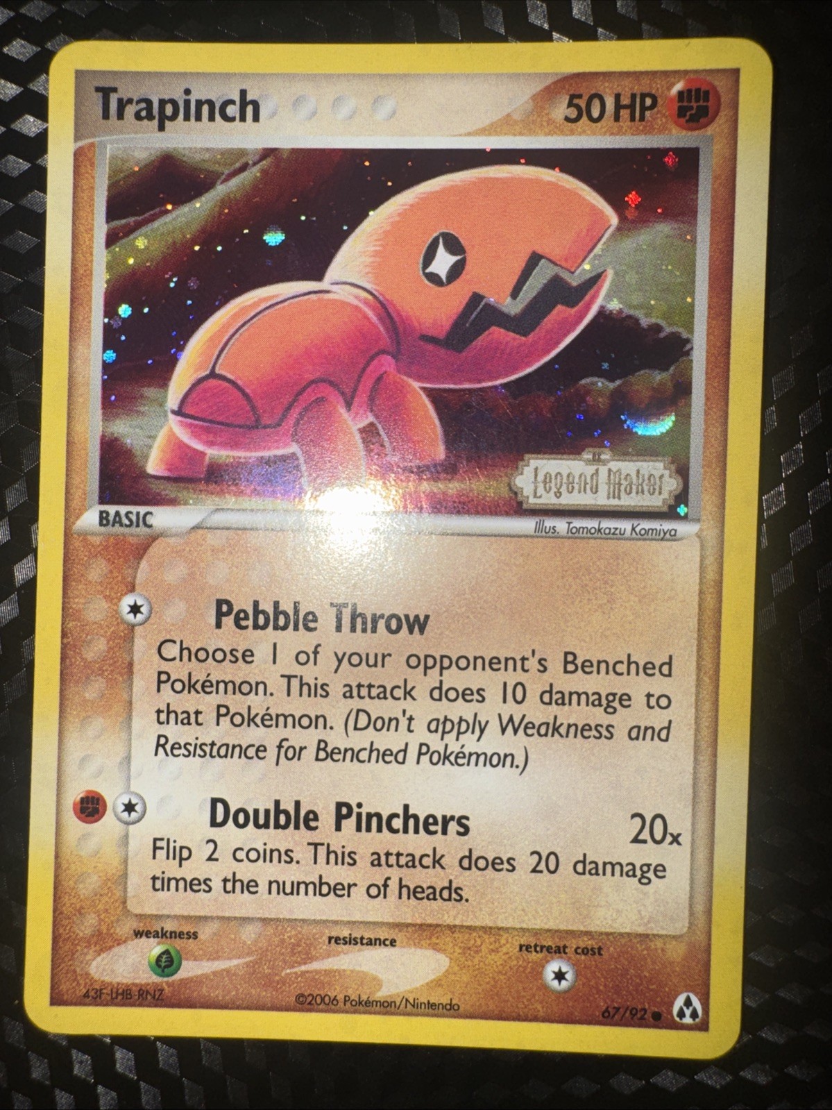Trapinch 67/92 Common Ex Legend Maker Stamped Reverse Holo MP HP
