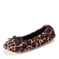womens Layla Ballerina With Suede Outsole 7-8 Leopard