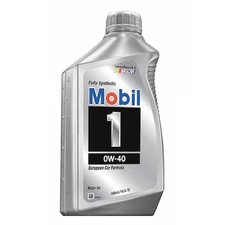 Mobil 112628 Engine Oil, Mobil 1, 0W-40, Synthetic, 1 Qt.