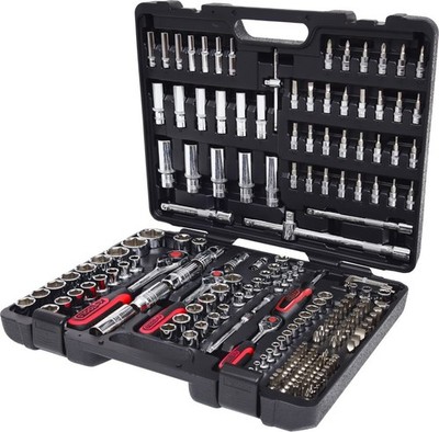KS TOOLS 1/4''+3/8''+1/2'' CHROMEplus socket set, 195 pieces