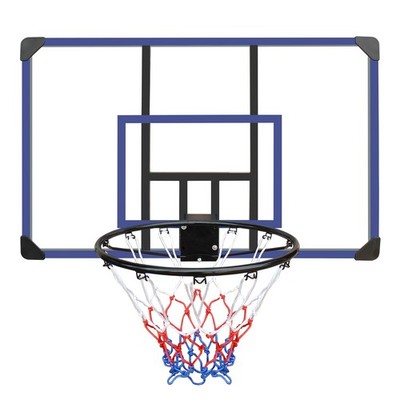 Wall Mount Basketball Hoop 45x29 Inch Shatterproof Backboard Folding
