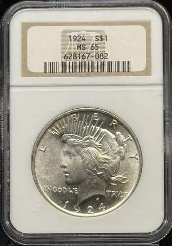 1924 Peace Silver Dollar NGC MS-65