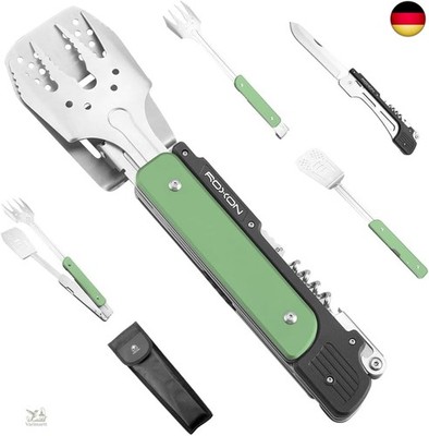 ROXON S601 14'' 6 in 1 MBT3 Folding Grill Utensils Set Fork Spatula Grilling