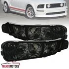 Smoke Bumper Lights Fit 2005-2009 Ford Mustang Turn Signal Parking Lamps Pair