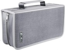 DVD Case, 128 Capacity CD/DVD Case Wallet Binder Storage Holder Booklet for Car