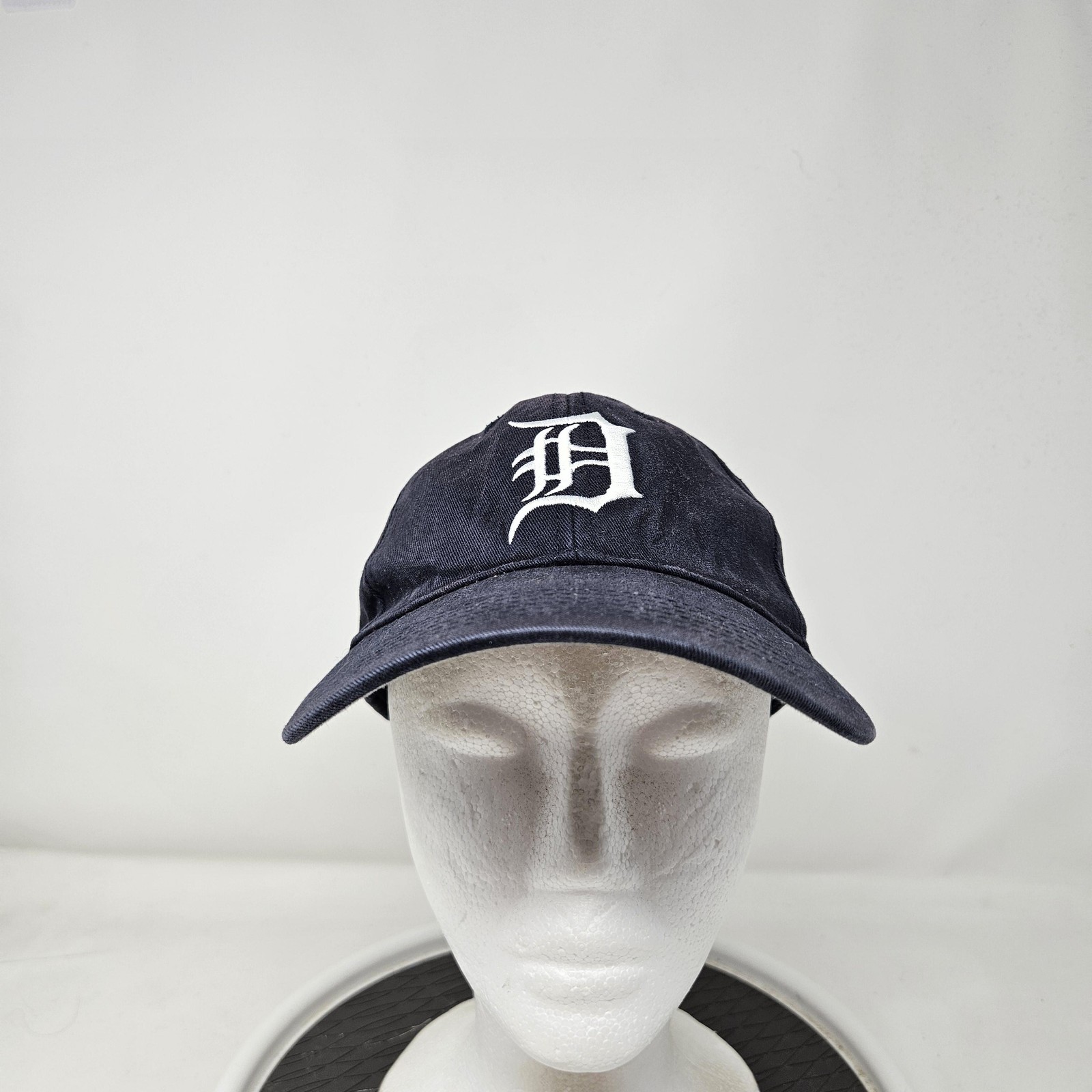 Detroit Tigers Hat Cap Strap Back Mens One Size Blue White MLB Baseball Dad Cap