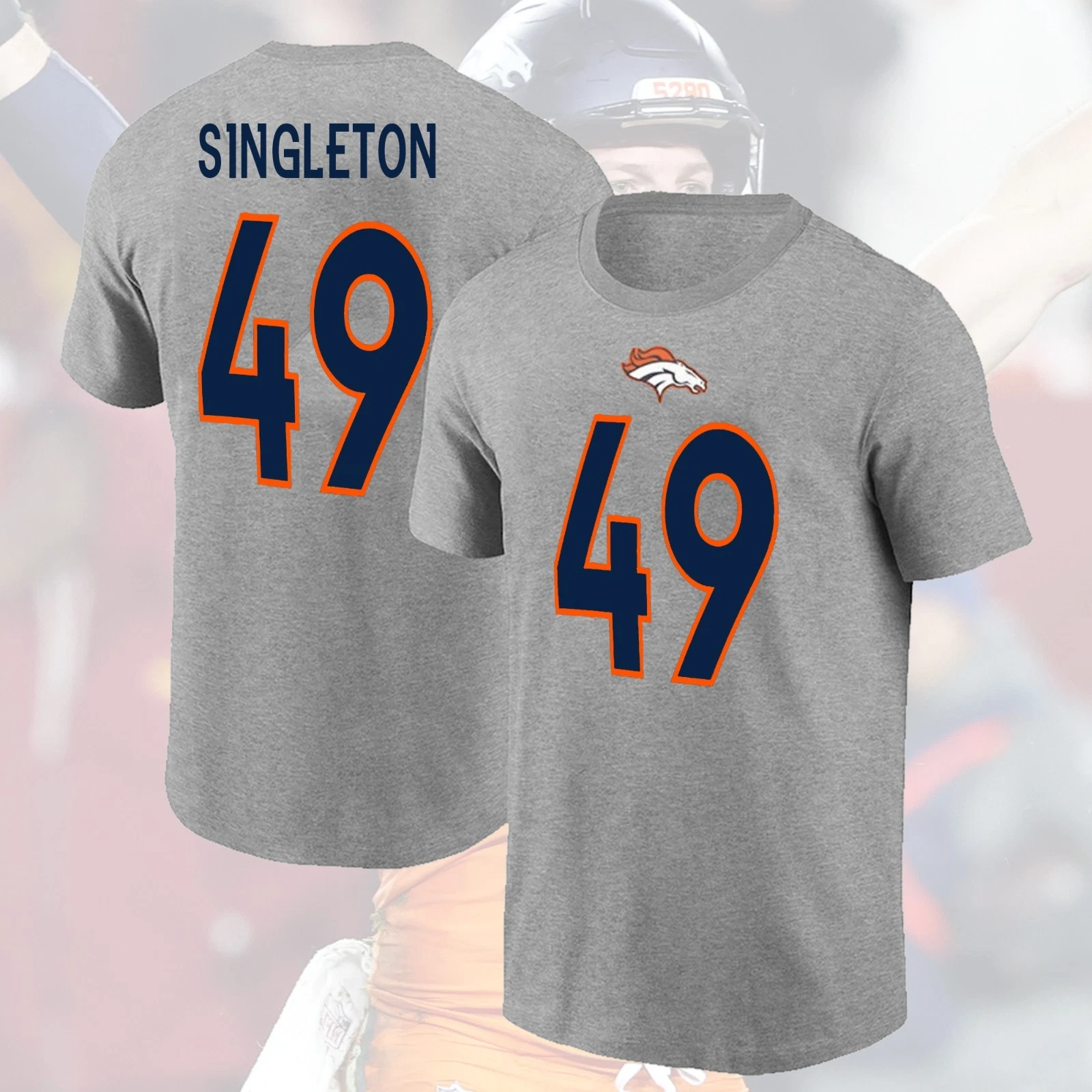 Alex Singleton #49 Denver B.owll 2025 Player Name & Number for Fan