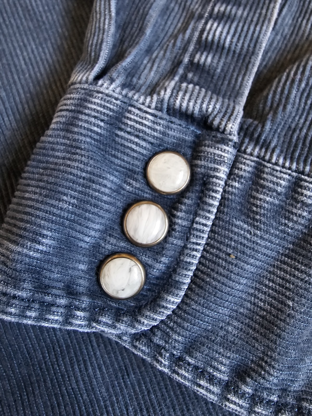 VTG Levis Corduroy Western Shirt Mens XL Blue Pearl Snap Button Long Sleeve image 2
