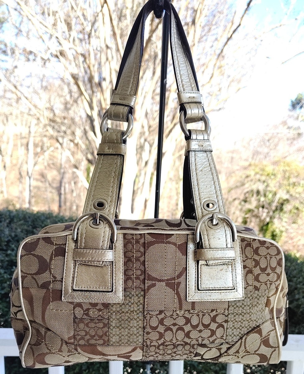 Coach SMALL F12317 Vintage Mia Soho Y2K Signature C Beige Canvas