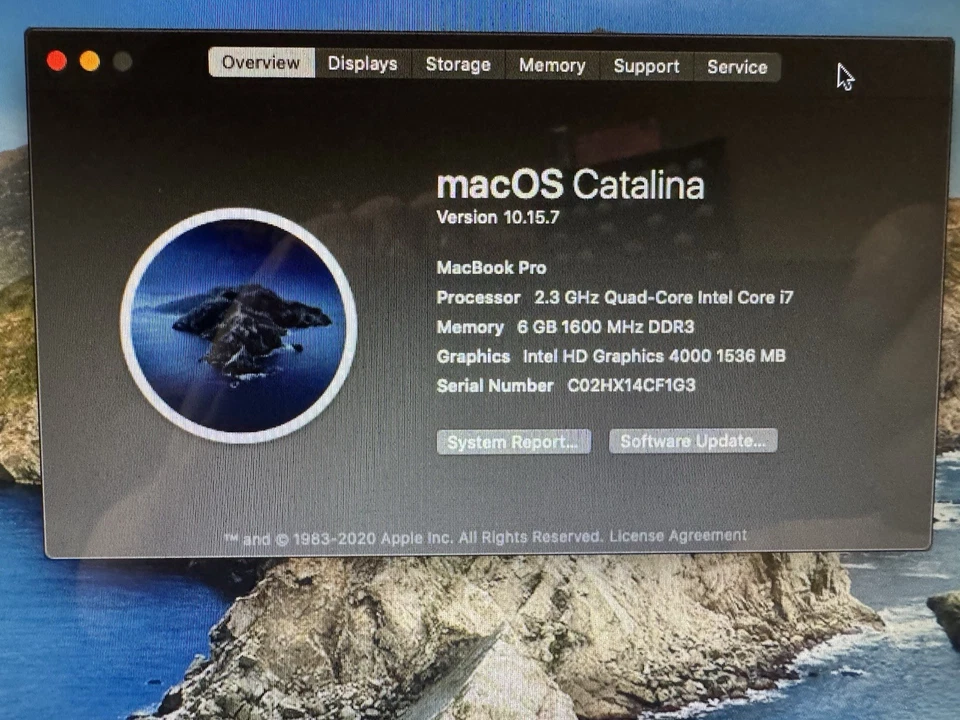 Apple MacBook Pro 15" 500GB HDD, Intel Quad Core i7, 2.3 GHz, 6GB ram, used - Image 4 of 4