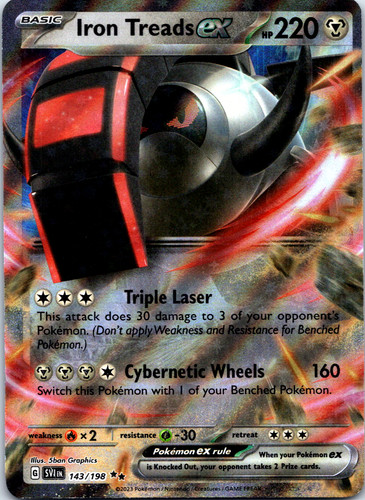 Iron Treads ex 143/198 Double Rare Scarlet & Violet Base Set