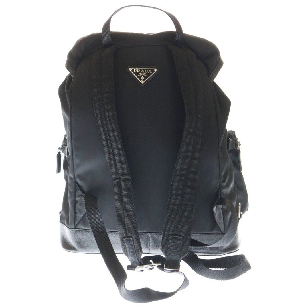 PRADA Triangular Logo Plate Nylon Backpack V164 B… - image 2