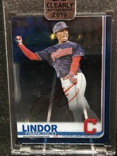 2019 Topps Clearly Authentic Autographs - Francisco Lindor #CAA-FL Blue /25