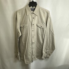 Panhandle Slim Mens LS Shirt Western Pearl Snap Beige Sz- LT 5769