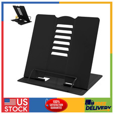 Metal Book Holder Adjustable Portable Reading Stand for Textbooks iPad Cookery
