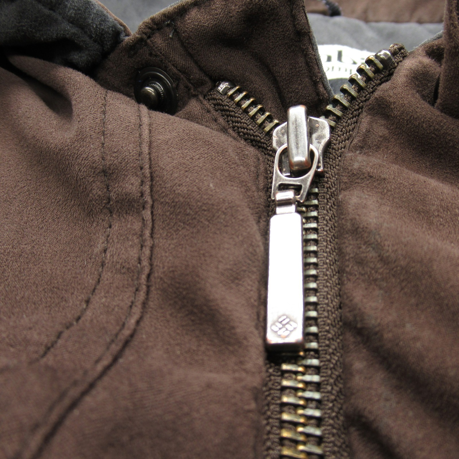 Columbia Jacket Mens Medium Brown Suede Zip Pockets Collared Insulated Full Zip thumbnail 11