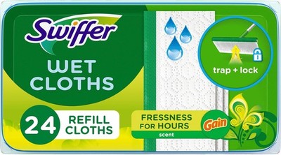 Swiffer Sweeper Wet Mopping Cloths, Multi-Surface Floor 24 Count (Pack of 1) 
