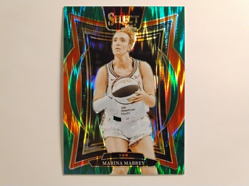 2025 Panini Select WNBA - Concourse #71 Marina Mabrey - Green Flash Prizm