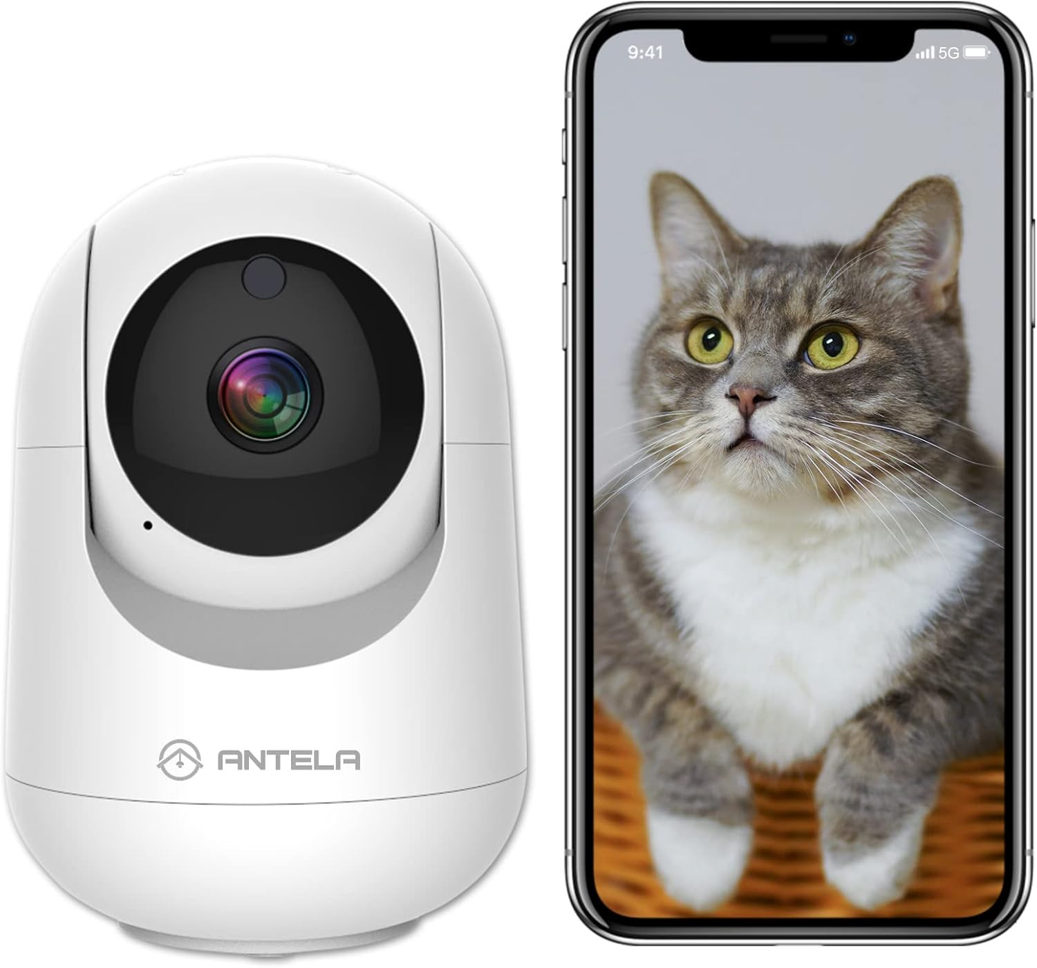 Videocamera Sorveglianza ANTELA 1080P Wi-Fi 5G: Tracking Intelligente