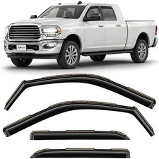 Sun Rain Visors Wind Rain Guards for 2010-2026 Ram 2500/3500 Mega Cab