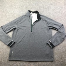 Zero Restriction Pullover Mens Large Gray 1/4 Zip Long Sleeve Golf Top