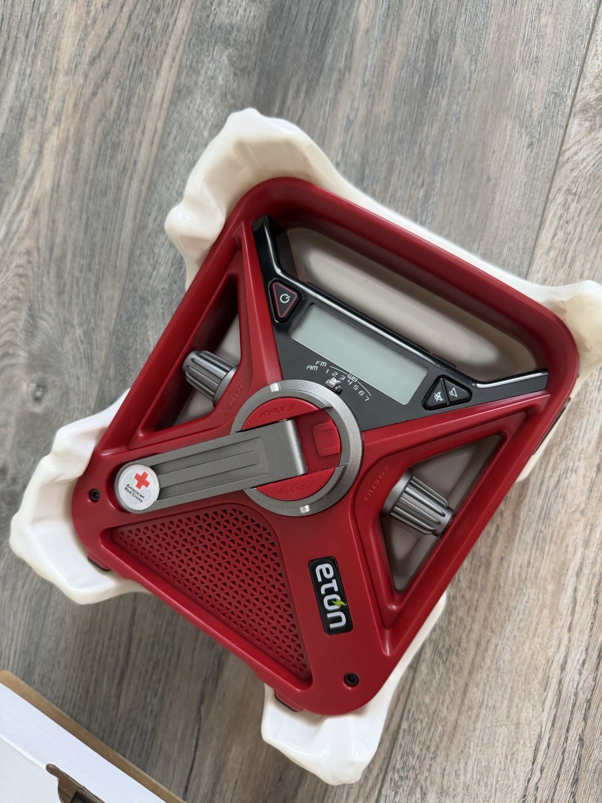 Eton FRX3+ AM/FM Weather Alert Radio Red Solar Hand Crank USB Phone ...