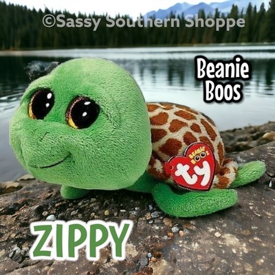 Kb04a Ty Beanie Boos Zippy Green Turtle Plush for sale online | eBay