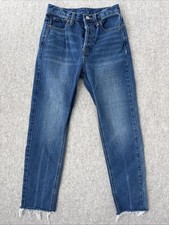The Kooples Skinny Ankle Jeans Raw Hem Button Fly Womens 26