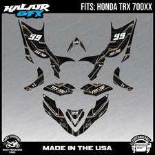 Graphics Kit for Honda TRX700XX TRX 700  Electron - Tan 16 MIL THICK