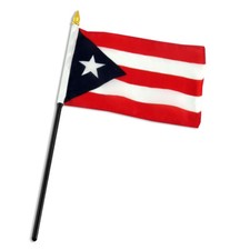 Puerto Rico Rican 4"x6" Flag Desk Table Stick 100D