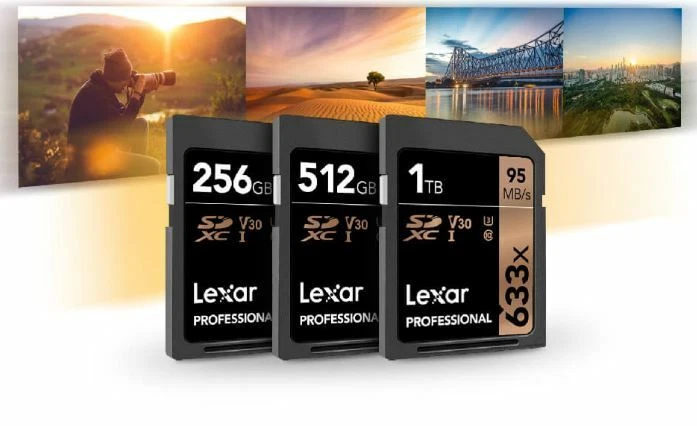Lexar Professional 32/64/128/256GB SD SDXC memory Card 633X, U3, V30, 95MB/s - Image 4 of 4