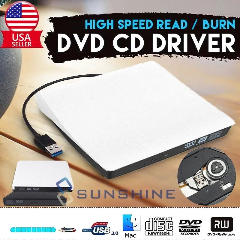Combo de Quemador de disco Para Laptop PC Lector De DVD CD RW USB Externo
