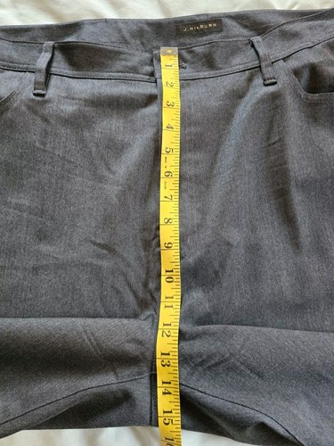 J.Hilburn Pants Mens 44x30 Charcoal Gray Stretch Straight Flex Fit 100% Wool - Picture 7 of 15