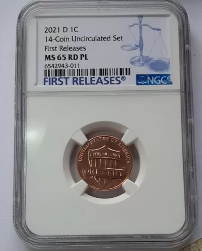 2021 "D" Lincoln Cent NGC MS65 RD PL - PROOF LIKE - Uncirculated Set!